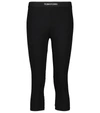 Tom Ford Women's Logo-print Jersey Leggings In White,black