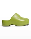 Simon Miller Bubble Vegan Leather Slide Clogs In Kiwi