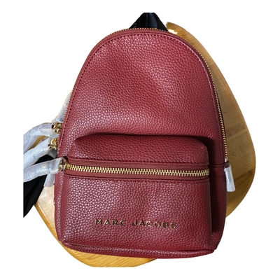 Pre-owned Marc Jacobs Leather Backpack In Burgundy