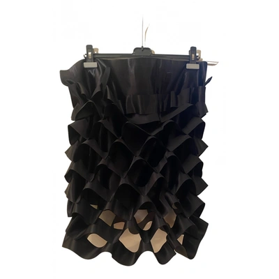 Pre-owned Issey Miyake Mini Skirt In Black