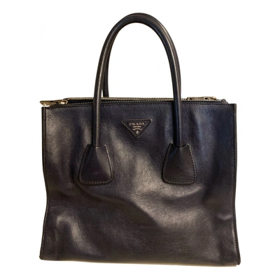 Pre-owned Prada Monochrome Leather Handbag In Blue
