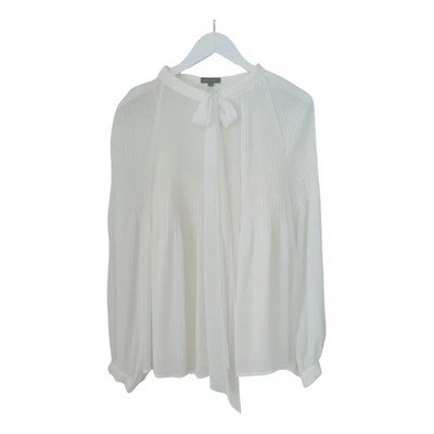 Pre-owned Escada Silk Blouse In White
