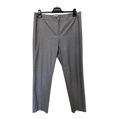 Pre-owned Marina Rinaldi Straight Pants In Grey