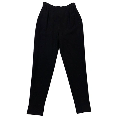 Pre-owned John Galliano Wool Carot Pants In Black