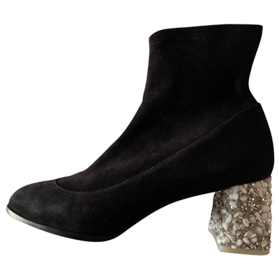 Pre-owned Sophia Webster Ankle Boots In Black