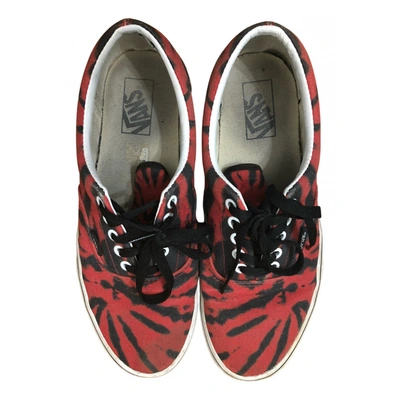 Pre-owned Vans Cloth Low Trainers In Red