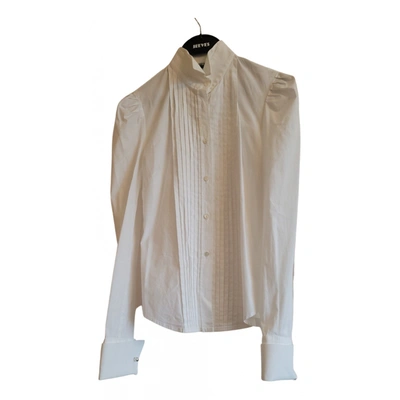 Pre-owned D&g Blouse In White