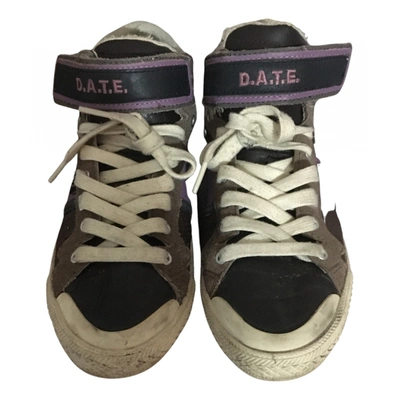 Pre-owned Date Leather Trainers In Multicolour