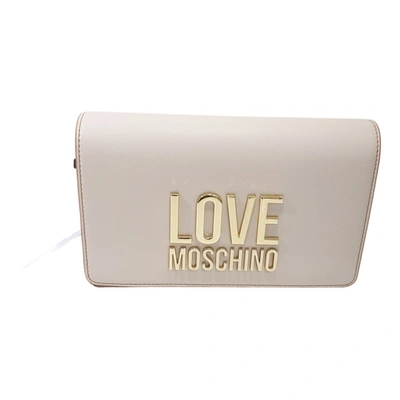 Pre-owned Moschino Love Clutch Bag In White