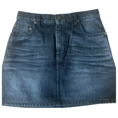 Pre-owned Saint Laurent Mini Skirt In Anthracite