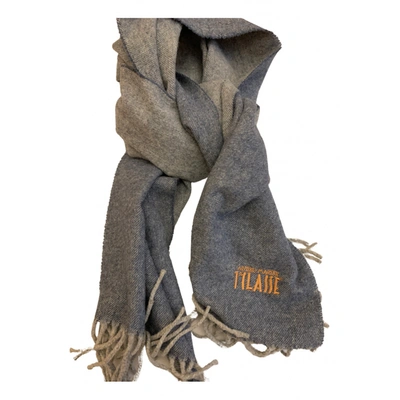 Pre-owned Alviero Martini Wool Scarf In Grey
