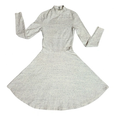 Pre-owned American Vintage Mini Dress In Ecru