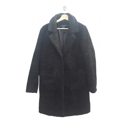Pre-owned French Connection Wool Coat In Black
