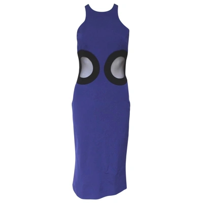 Pre-owned David Koma Mid-length Dress In Blue