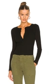 Nili Lotan Jordan Henley Long-sleeve T-shirt In 乌黑