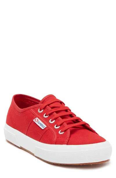 Superga 2730 Cotu Lace-up Platform Sneaker In Red/white