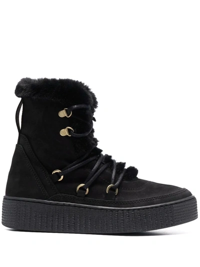 Tommy Hilfiger Tommy Fur-lined Ankle Boots In Black
