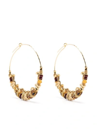 Gas Bijoux Comedia Bead-embellished Earrings In Gold