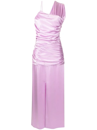Paris Georgia Walter Asymmetric Maxi Dress In Purple