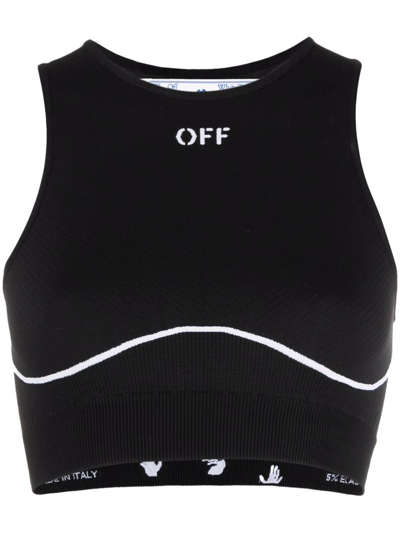 Off-white Off-stamp Sports Bra In Neutral