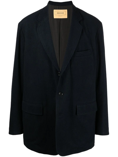 Seven By Seven Single-breasted Tailored Blazer In Blue