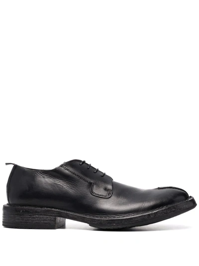 Moma Polished Lace-up Derby Shoes In Schwarz