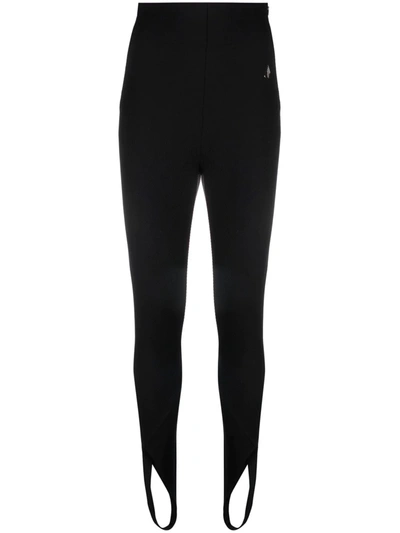 Attico Jamie Stirrup Leggings In Schwarz