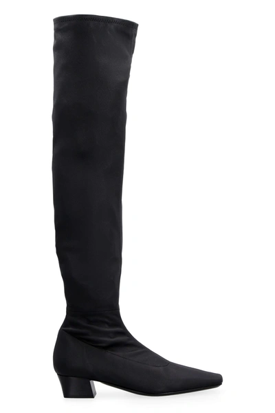 By Far Colette Leather Over-the-knee Boots In Black