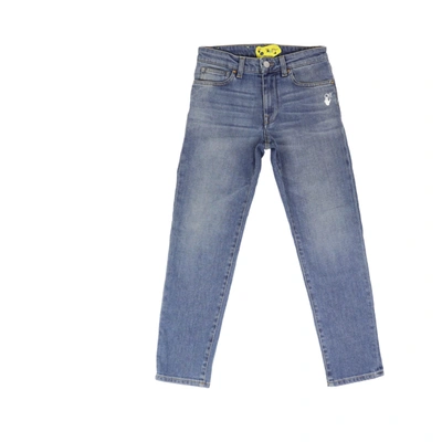 Off-white Kids' Slim Diags Jeans In Blue Denim