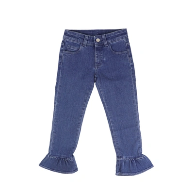 Simonetta Kids' Cotton Jeans In Medium Denim