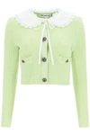 SELF-PORTRAIT CARDIGAN WITH LACE COLLAR,RS22 093A AVOCA
