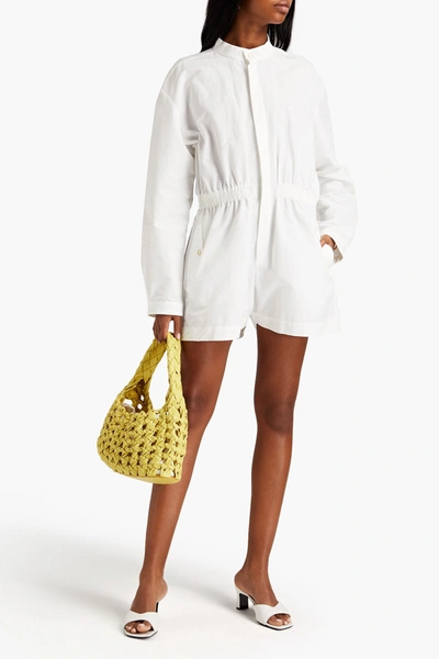 Dion Lee Cotton-taffeta Playsuit In Ivory