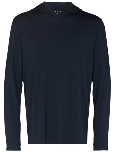 Derek Rose Long-sleeve Hooded Sweatshirt In Blue