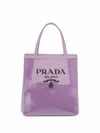 PRADA LOGO-PRINT SEQUIN-EMBELLISHED MINI BAG