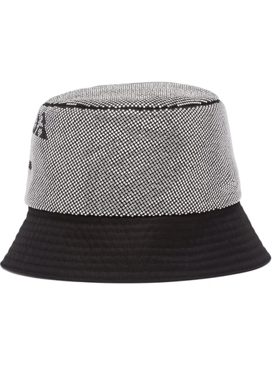 Prada Men's Studded Bucket Hat In F0a64 Nero Acciai