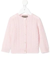 N•peal Cable-knit Cardigan In Pink