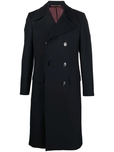 Pre-owned Dolce & Gabbana Notched Lapels Double-breasted Coat In Black