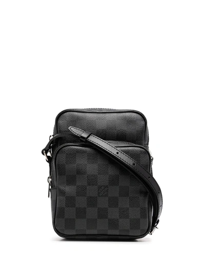 Pre-owned Louis Vuitton 2008  Damier Graphite Rem Crossbody Bag In Black