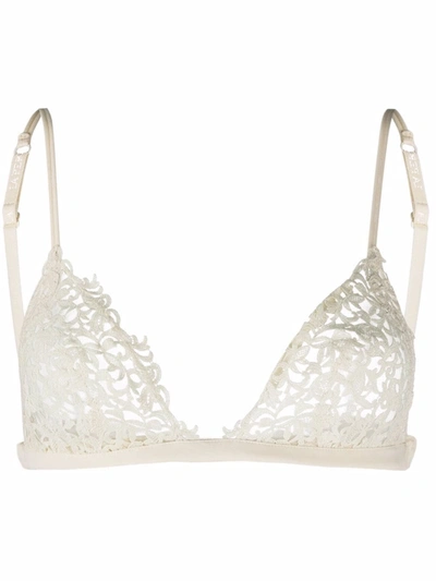 La Perla Petit Macrame Lace Bra In Neutrals