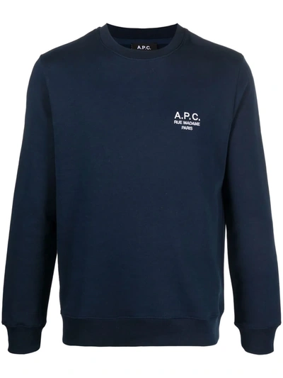 Apc A.p.c. Cotton Sweatshirt With Minimalist Logo And Comfortable Fit In Black