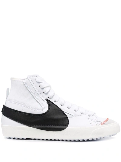 Nike Blazer Mid '77 Jumbo High Top Sneaker In White/black/sail