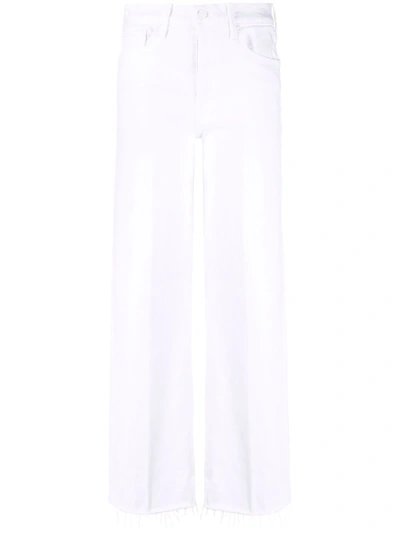 Mother High-rise Straight-leg Jeans In White