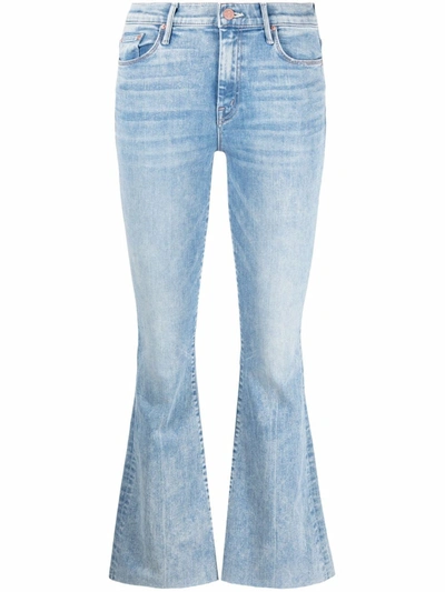Mother Mid-rise Flared Jeans In Blue