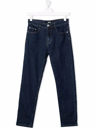 Molo Teen Mid-rise Straight-leg Jeans In Blue