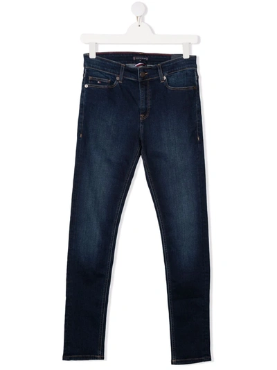 Tommy Hilfiger Junior Kids' Simon Skinny-cut Jeans In Blue