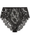 Dolce & Gabbana High-waisted Lace Briefs In Black