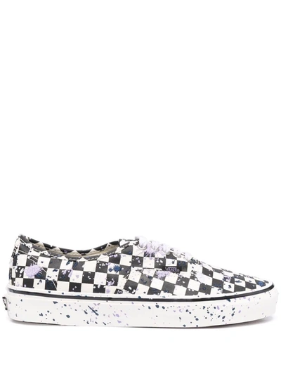 Vans Sk8 Checkered Sneakers In Black