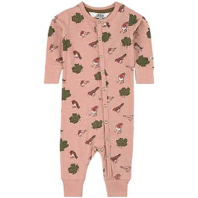 Ebbe Babies' Bent One-piece Dusty Pink Leaves Print