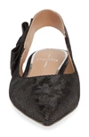 Linea Paolo Darcy Ii Slingback Flat In Silver/ Black Leather