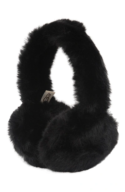 Ugg Faux Fur Earmuffs In Black